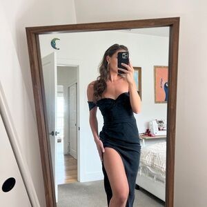 Abercrombie & Fitch Black Midi Dress
